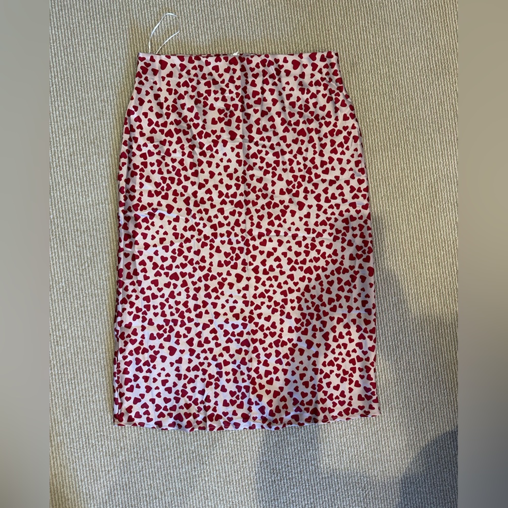 midi skirt with hearts